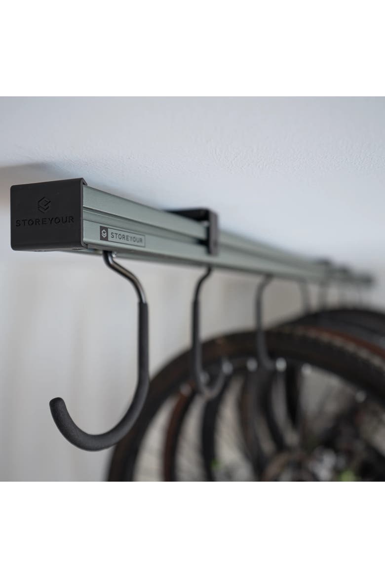 CycleSlide - Wall Mounted Bike Storage - 5 - 8 Bikes, Alternate, color, Grey