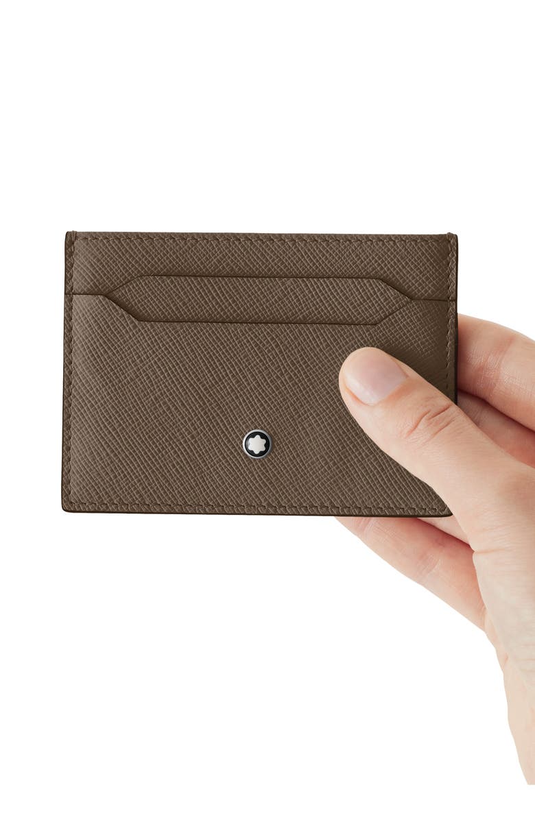 Montblanc Sartorial Leather Card Holder, Alternate, color, 