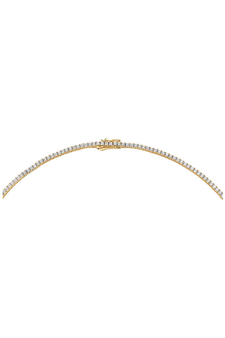 Round Cubic Zirconia Tennis Necklace, Alternate, color, 18KYG/ CLEAR STONE