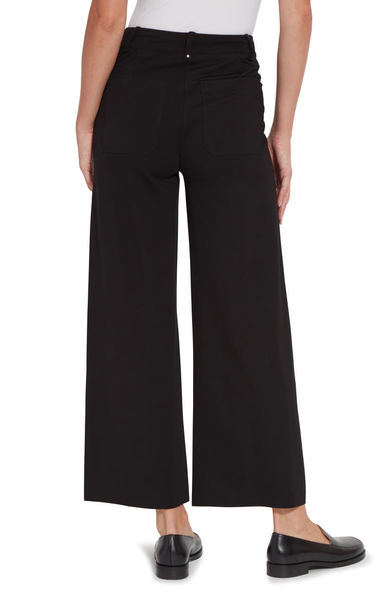 Lysse 'Lyssentials Erin High Waist Ankle Wide Leg Ponte Pants, Alternate, color, Black