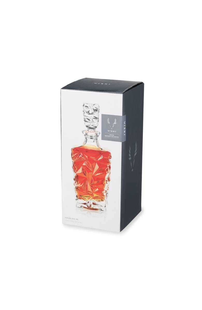 Viski Prism Crystal Whiskey Decanter, Alternate, color, Clear