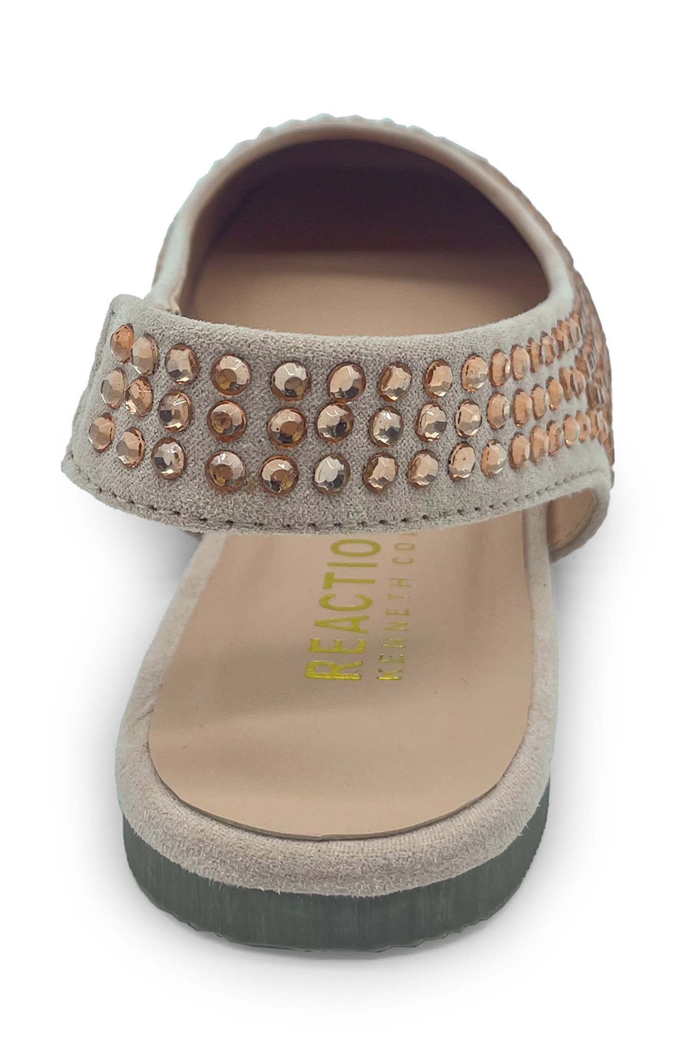 Reaction Kenneth Cole Esme Rhinestone Embellished Slingback Flat, Alternate, color, Blush Microsuede
