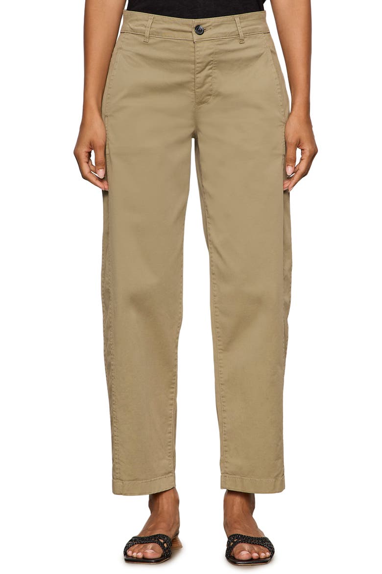 Boyfriend Cruiser Barrel Twill Pants, Main, color, COVERT GREEN