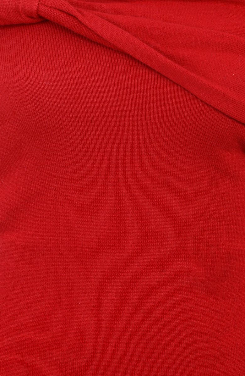 HOUSE OF CB Amaryllis Off the Shoulder Sweater, Alternate, color, Red