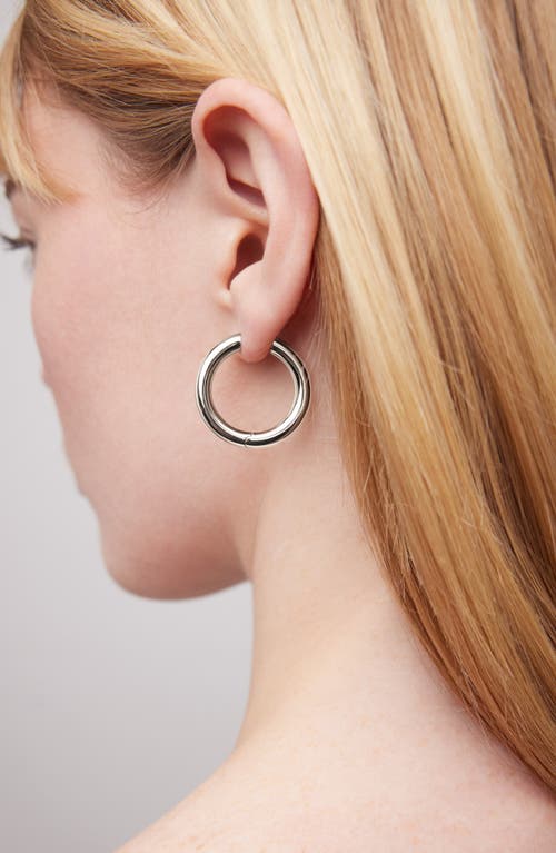 Jennifer Fisher Lilly Hinged Hoop Earrings In Silver