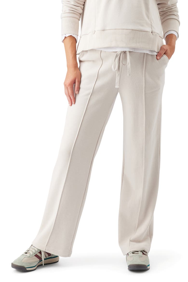 Terry Wide Leg Jogger, Main, color, Chalk