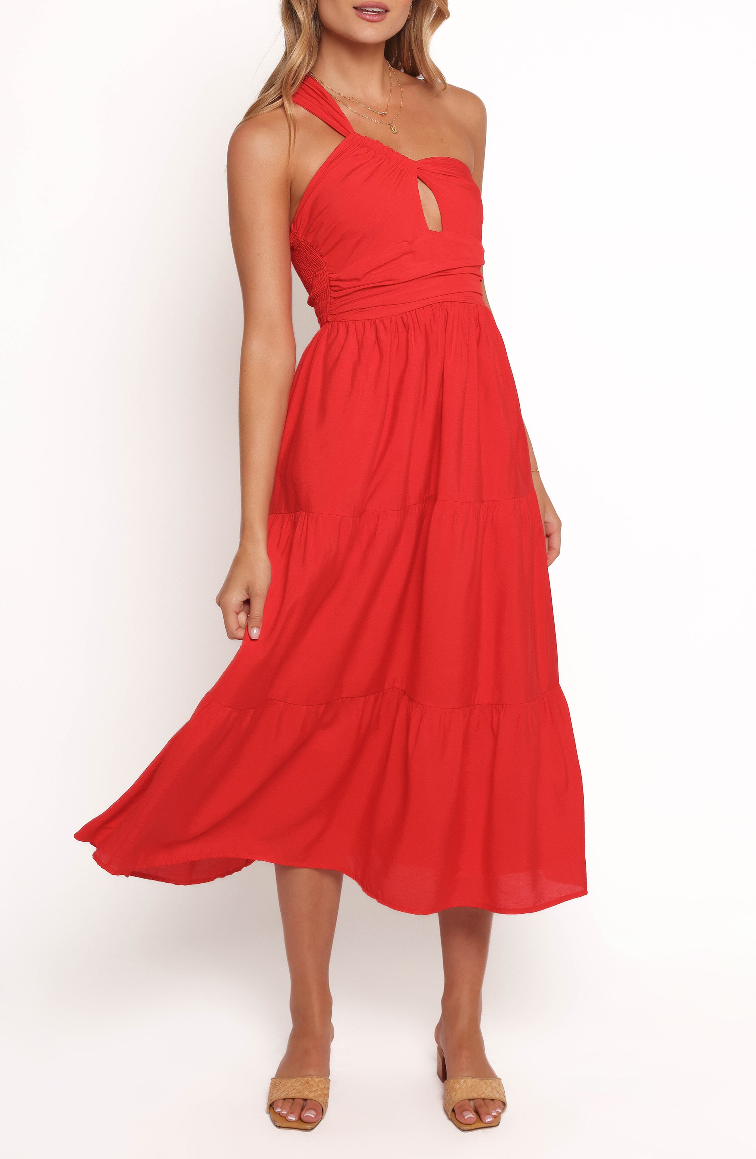 Petal & Pup Vinnie One-Shoulder Maxi Dress