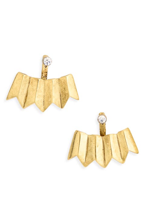 Crystal Crown Ear Jackets