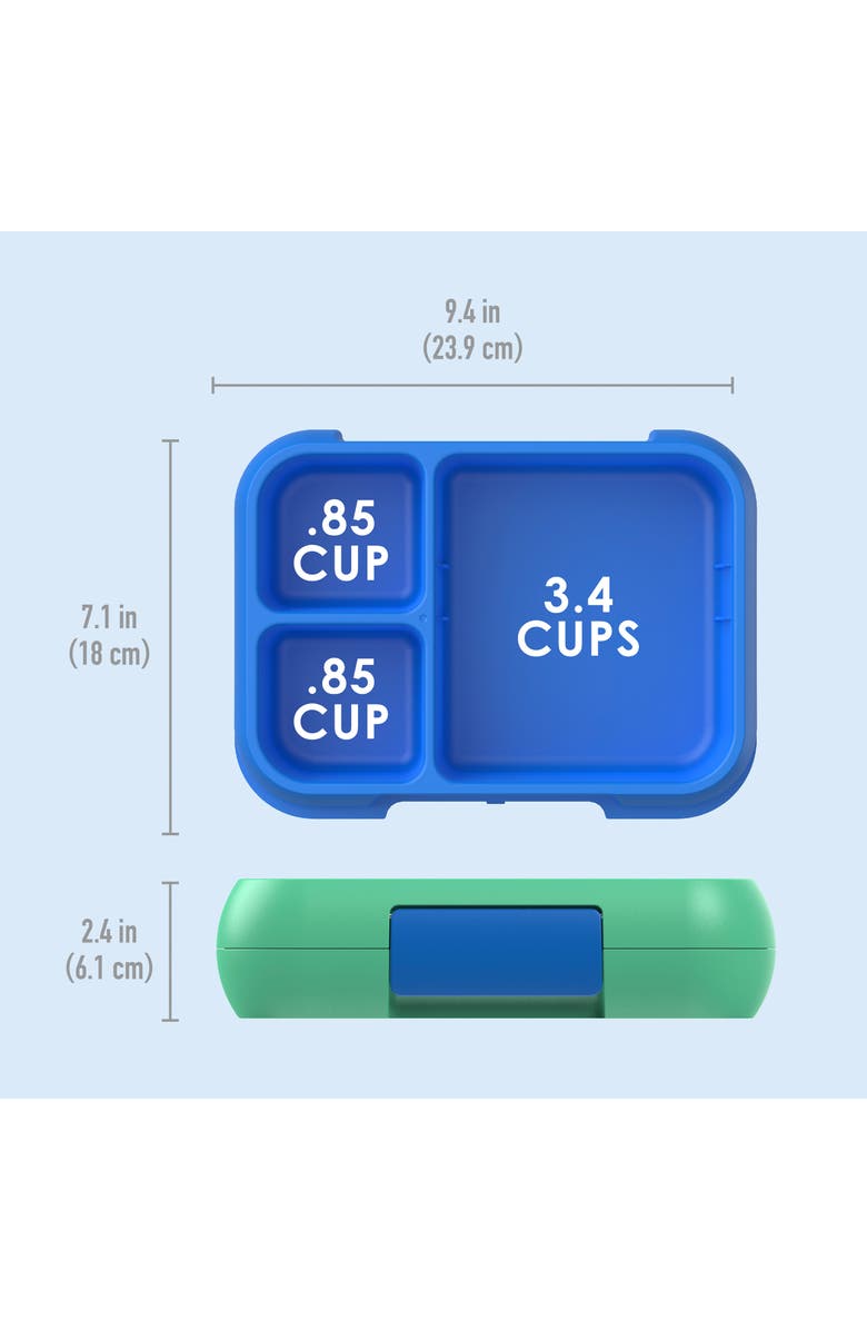 BENTGO Pop Lunch Box - Coral/Teal, Alternate, color, Green Blue