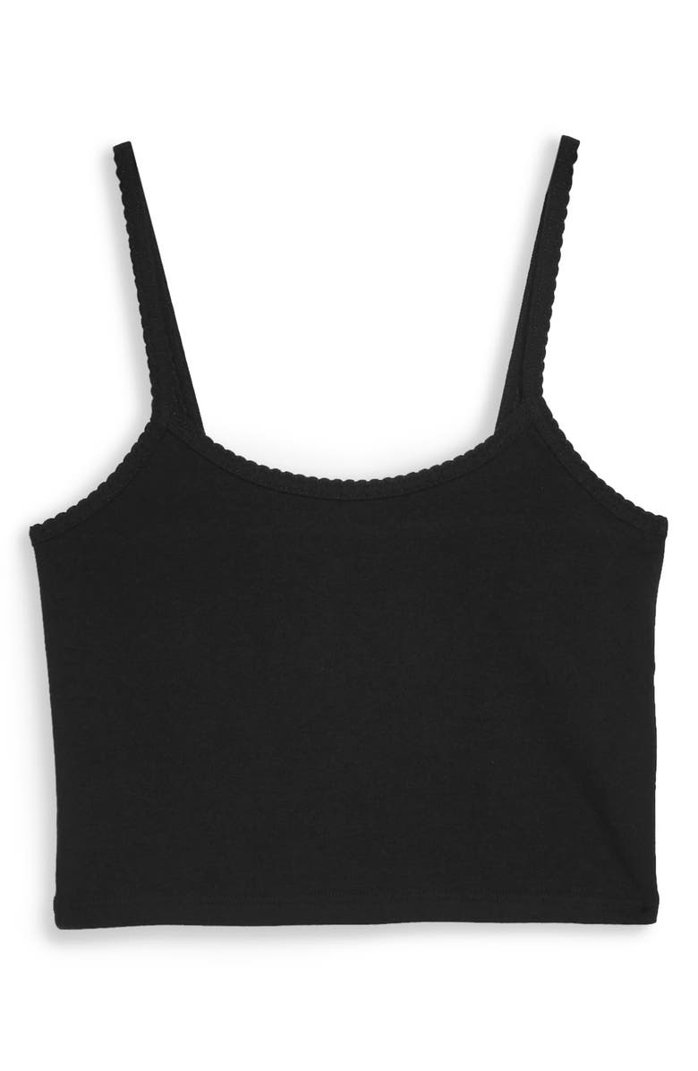 Topshop Sasha Scallop Crop Camisole, Alternate, color, 