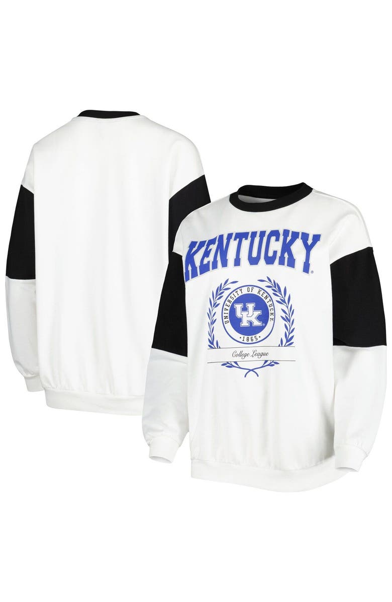 GAMEDAY COUTURE Women's Gameday Couture White Kentucky Wildcats It's A Vibe Dolman Pullover Sweatshirt, Main, color, White