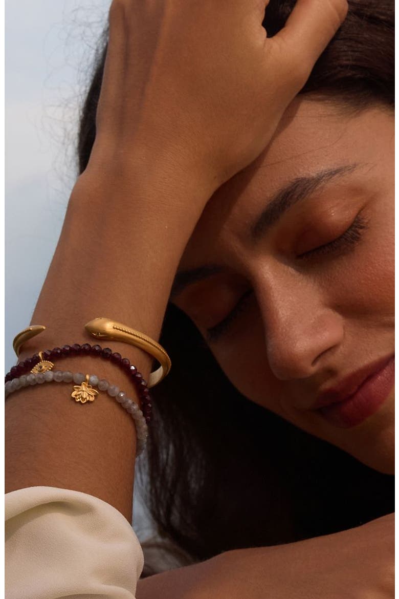Sacred Guidance Snake Cuff Bracelet, Alternate, color, Metallic Gold