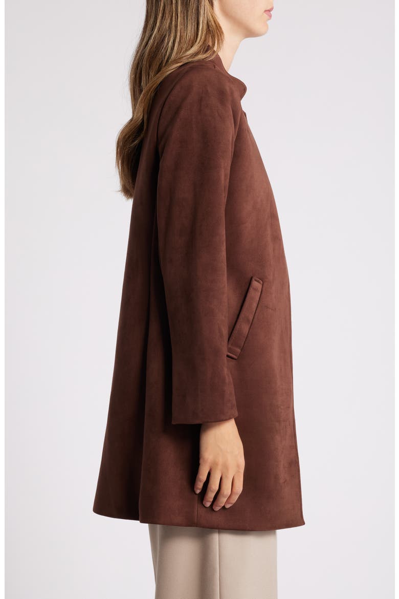 Faux Suede Long Jacket, Alternate, color, ESPRESSO