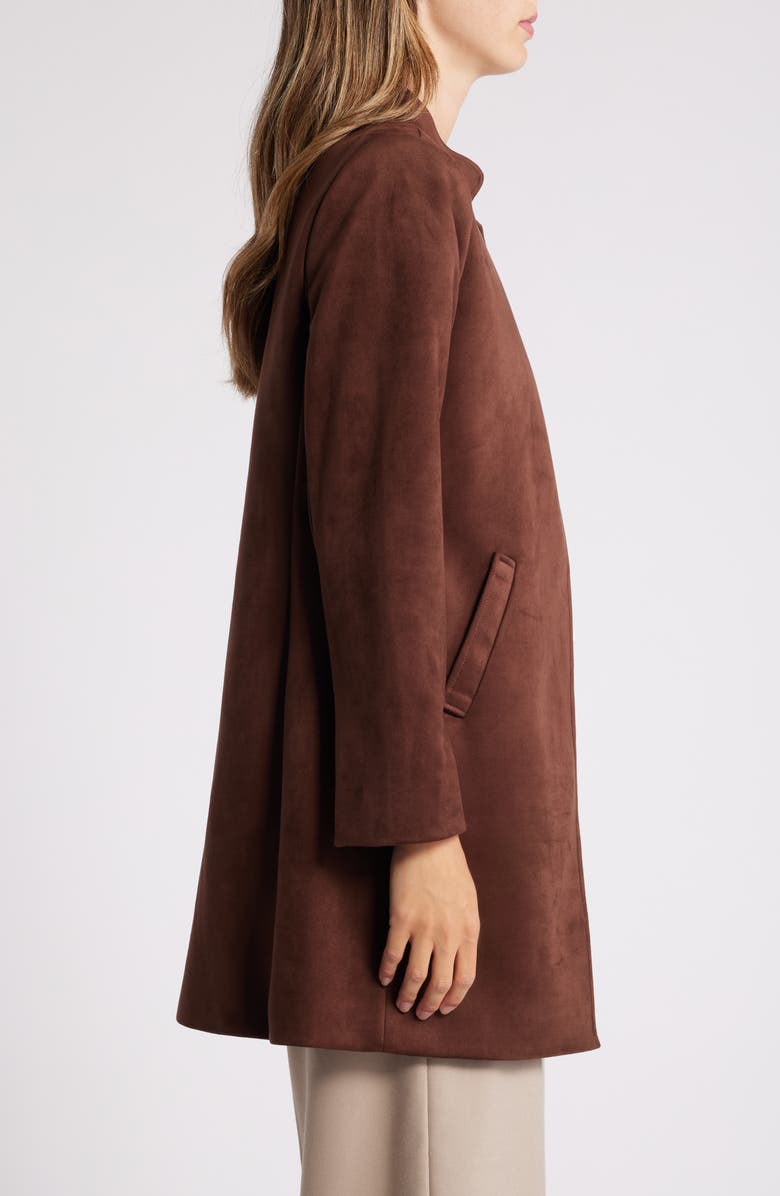 Tahari ASL Faux Suede Long Jacket, Alternate, color, 