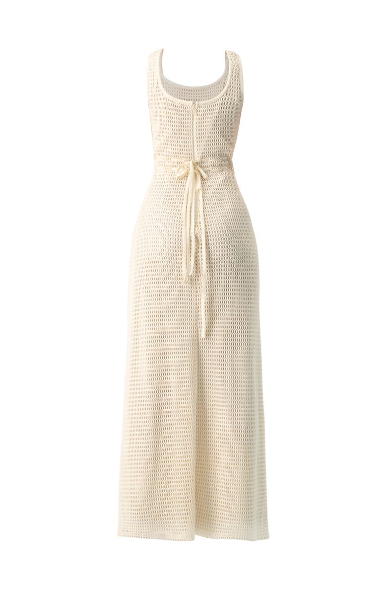 IVONNE Knitted Maxi Dress with Waist Knots, Alternate, color, Natural