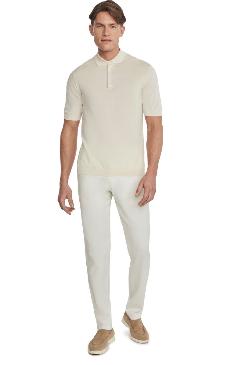 Jack Victor Tupper Organic Cotton & Silk Polo, Alternate, color, Sand/ Ecru
