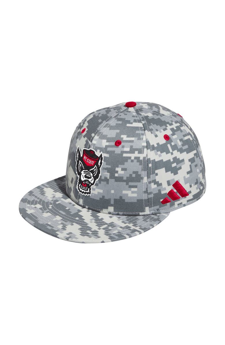 adidas Men's adidas  Camo NC State Wolfpack On-Field Fitted Baseball Hat, Main, color, 