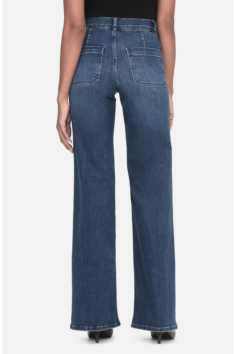 Le Slim Palazzo Pocket Wide Leg Jeans, Alternate, color, THUNDERSTORM