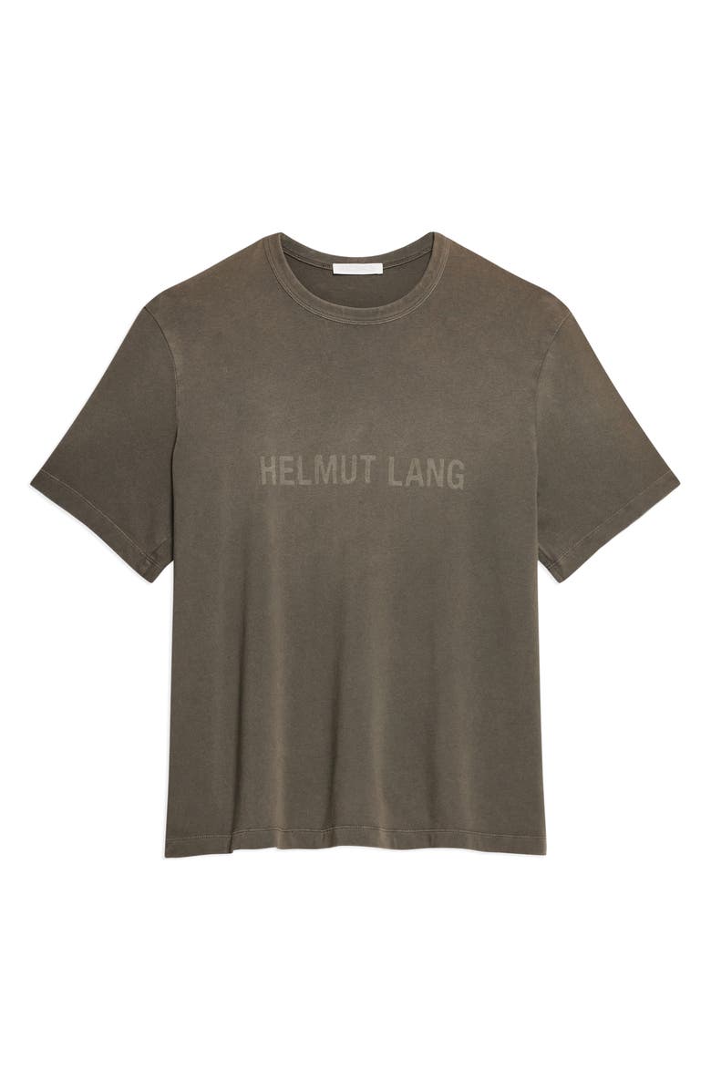 Helmut Lang Corduroy Logo Cotton T-Shirt, Alternate, color, Moss - F03