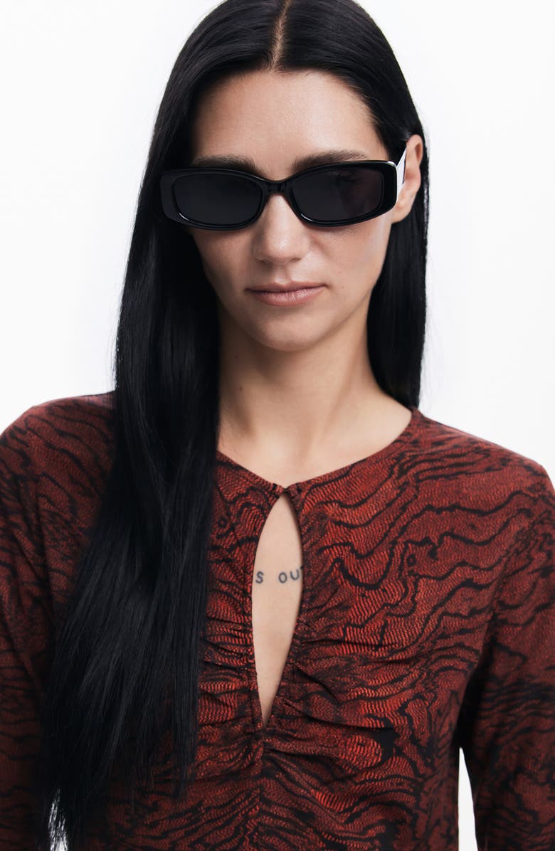 Desigual Print Long Sleeve Maxi Dress, Alternate, color, 