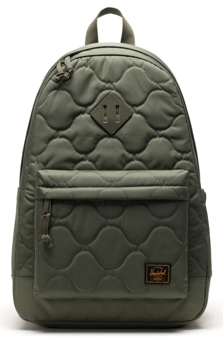 Herschel Supply Co. Heritage Quilted Backpack, Main, color, Beetle