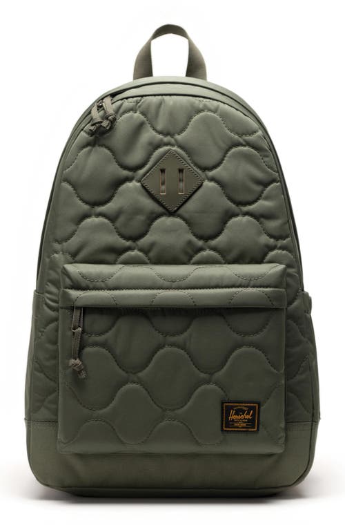 Herschel Supply Co . Heritage Quilted Backpack In Black