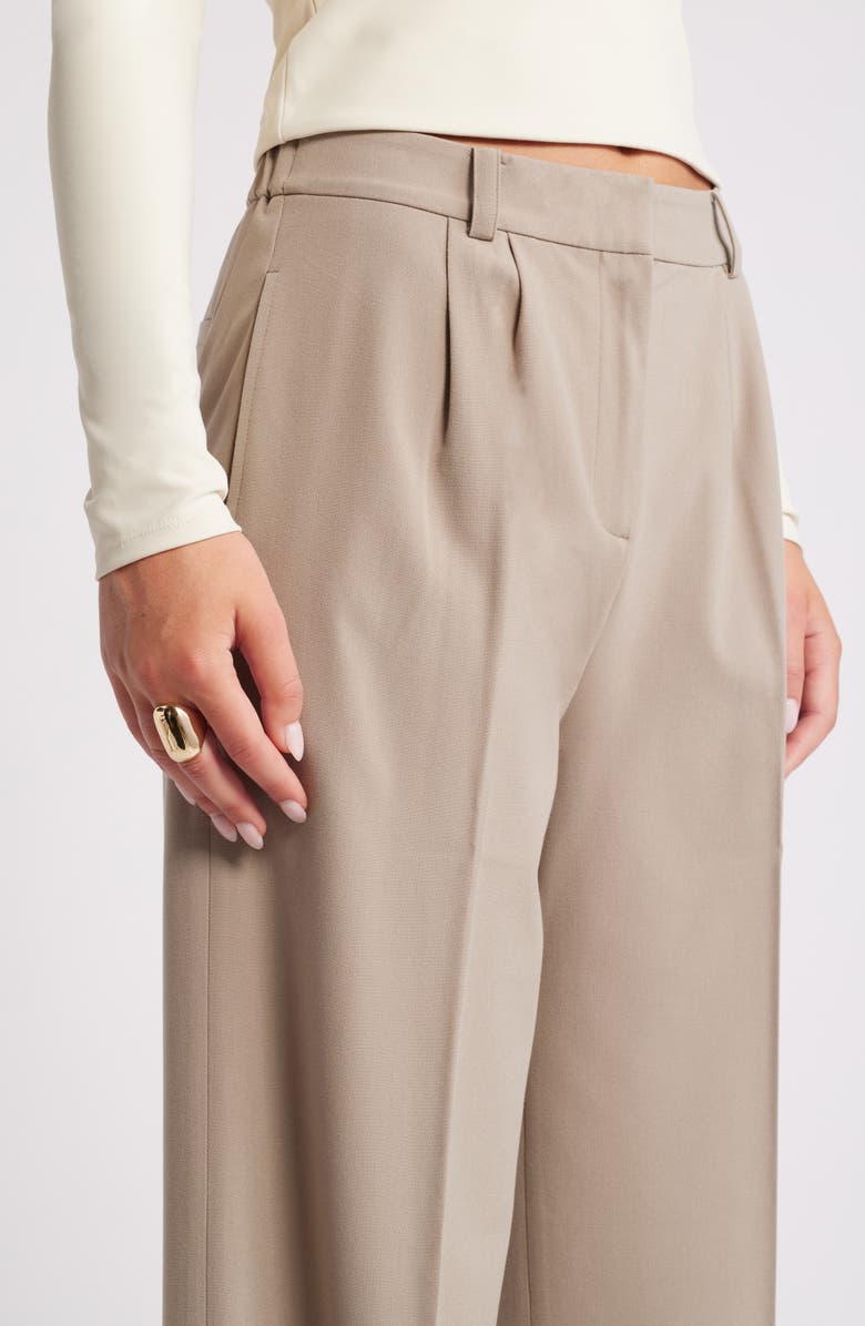 Open Edit Wide Leg Pants, Alternate, color, Grey Chia