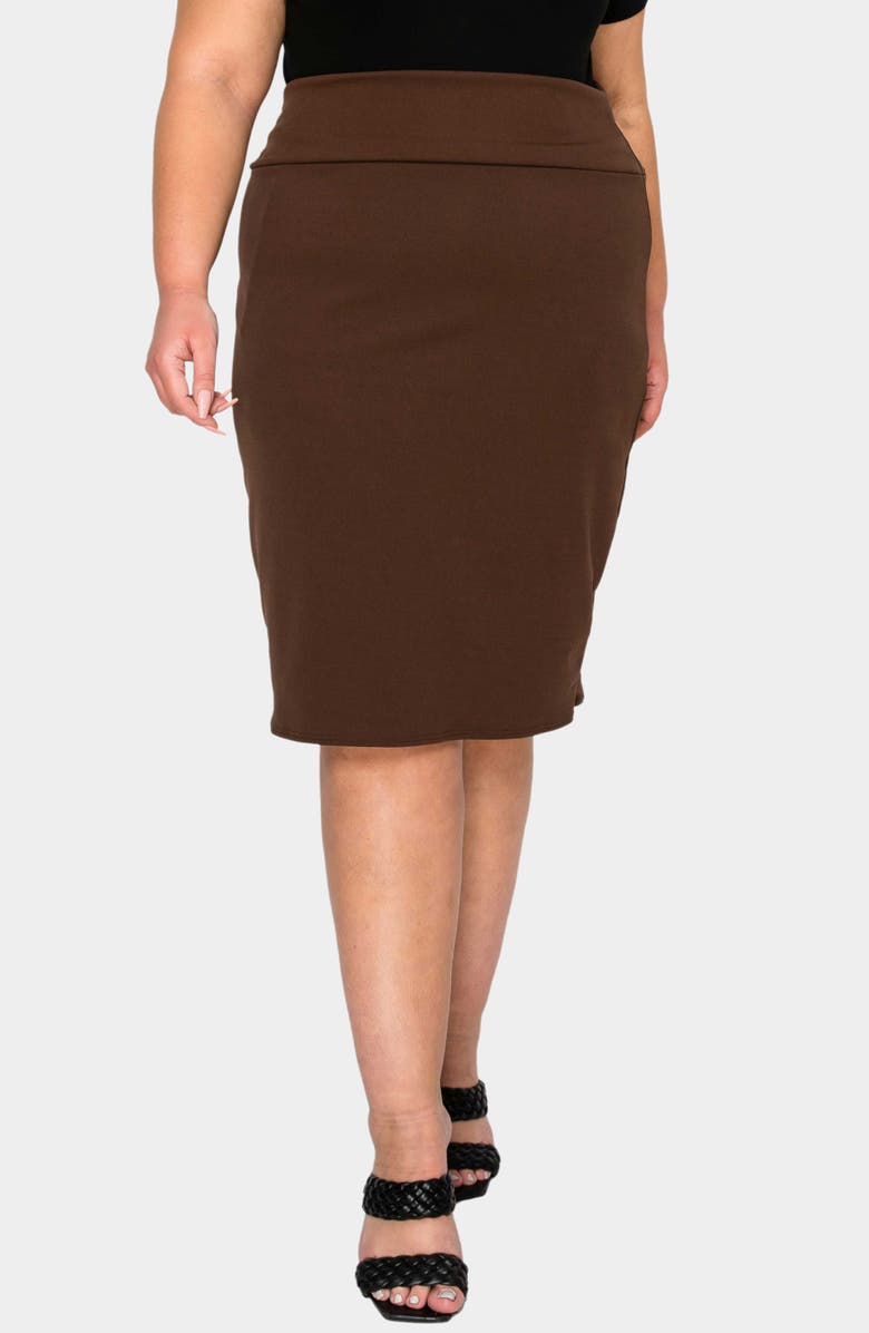 L I V D Molly Pencil Skirt, Main, color, Brown