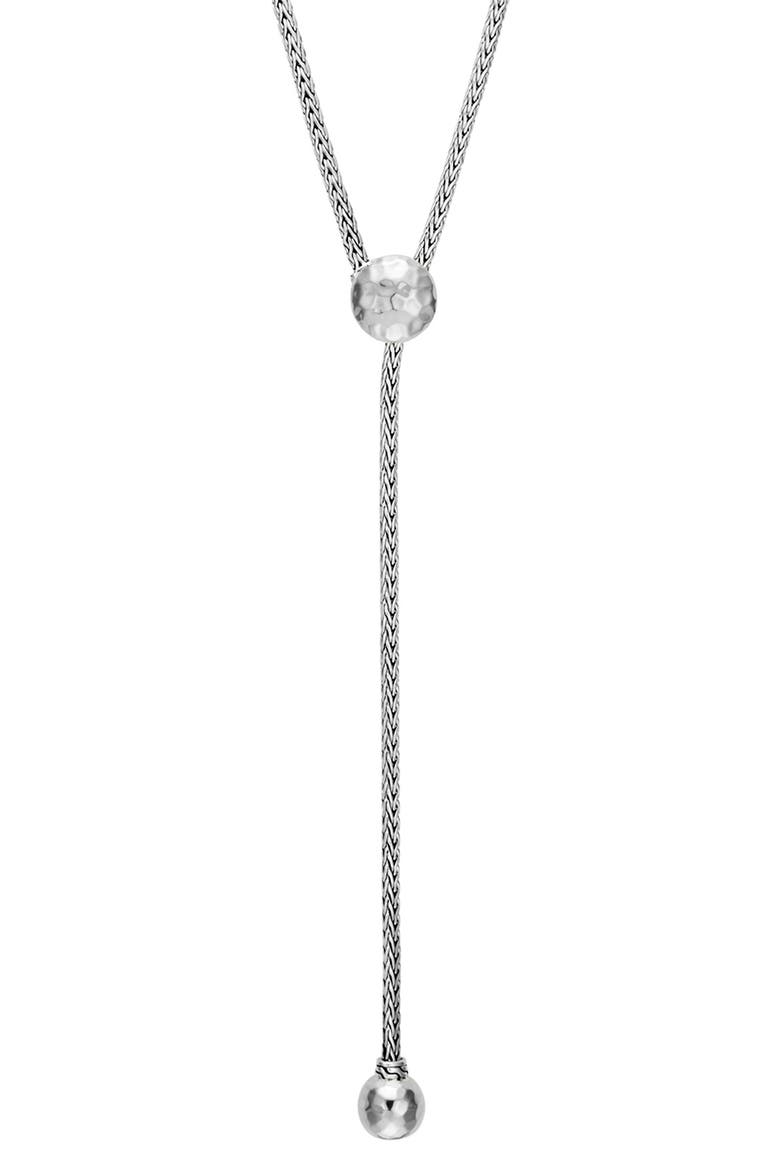Classic Chain Lariat Necklace, Alternate, color, SILVER