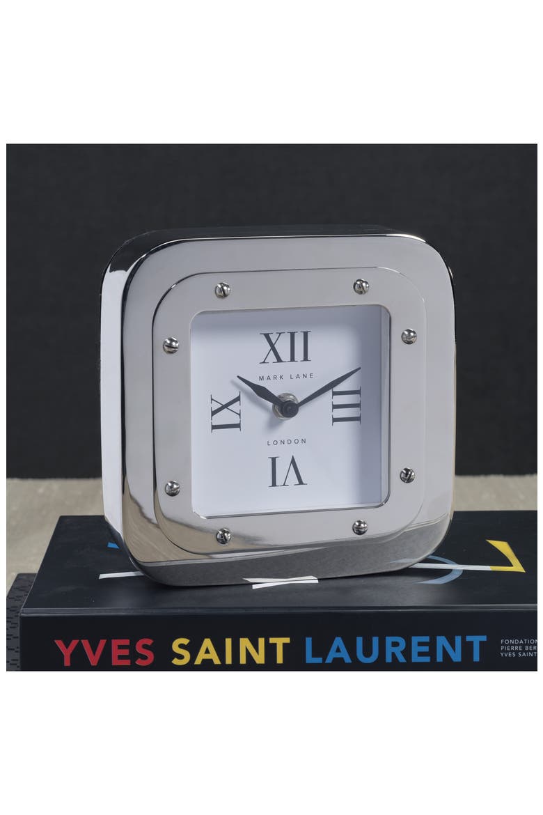 Mark Lane Table Clock, Alternate, color, SILVER