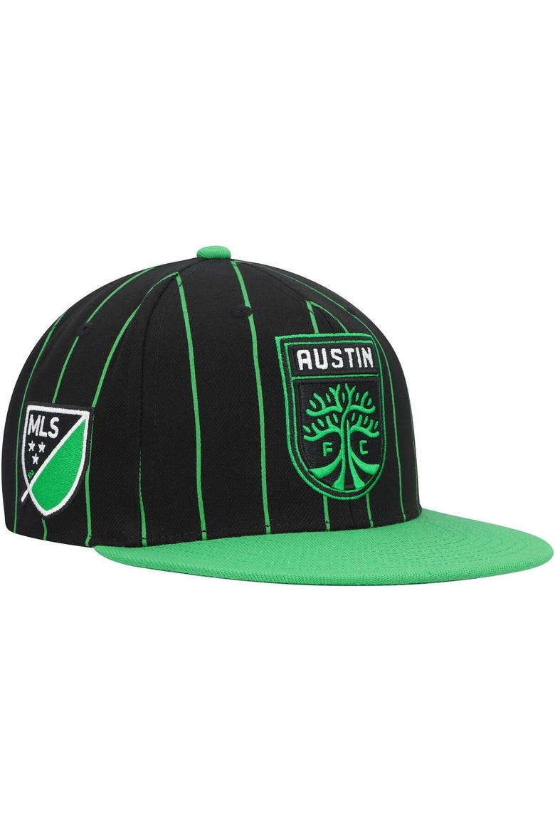 Men's Mitchell & Ness Black Austin FC Team Pin Snapback Hat, Main, color, Black