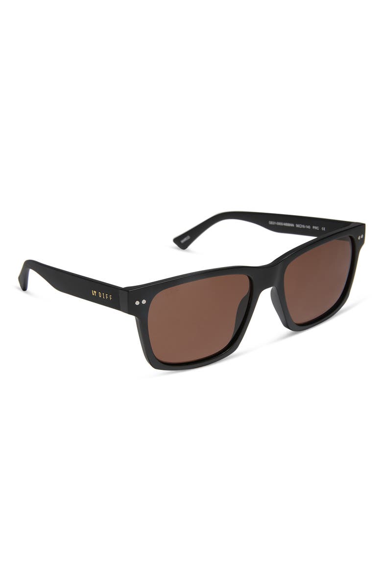 DIFF Marco 56mm Square Sunglasses, Alternate, color, Matte Black