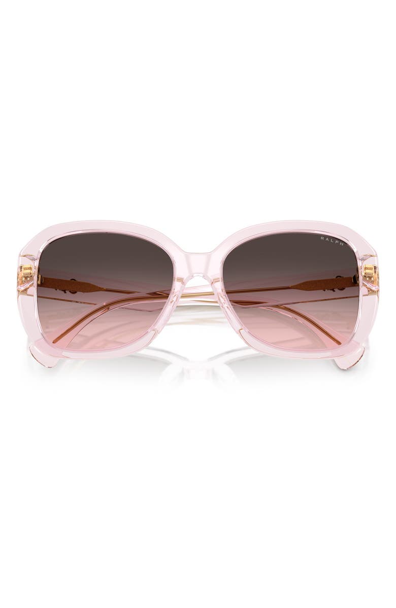 Ralph Lauren 56mm Gradient Square Sunglasses, Alternate, color, Transparent Pink / Pink Grey