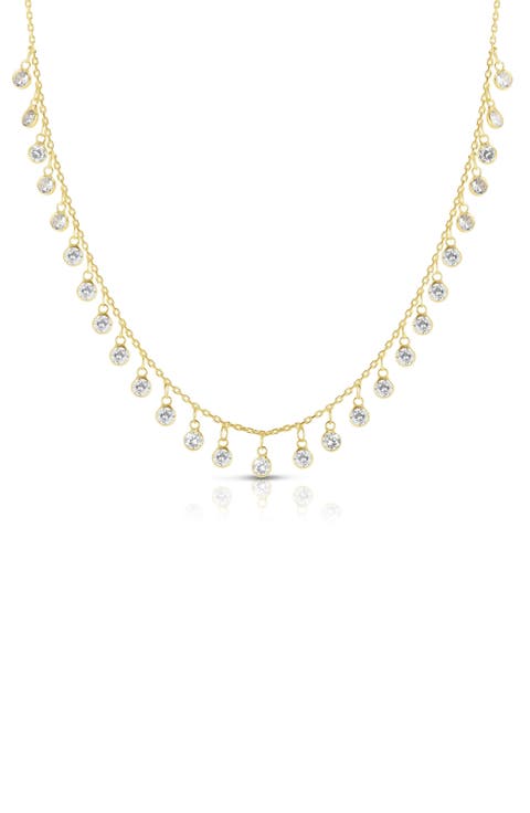 Cubic Zirconia Charm Necklace