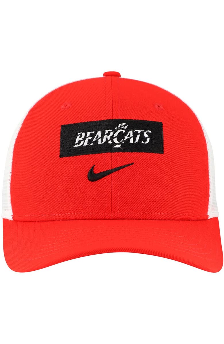 Nike Men's Nike Red Cincinnati Bearcats 2024/25 Sideline Rise Trucker Adjustable Hat, Alternate, color, 
