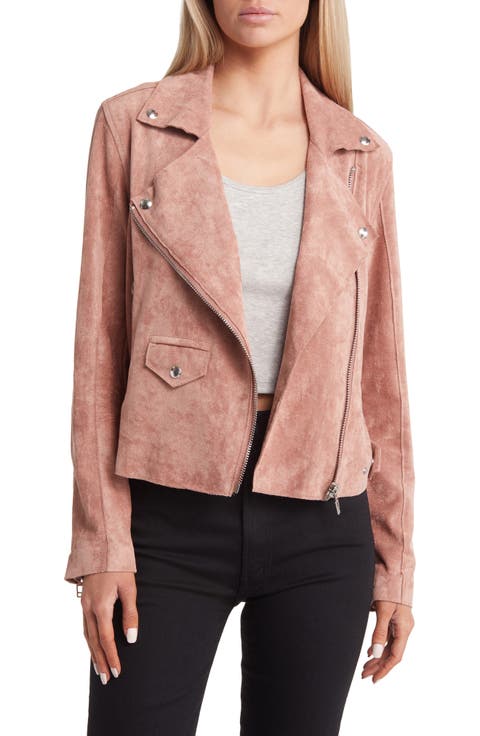 Faux Suede Moto Jacket