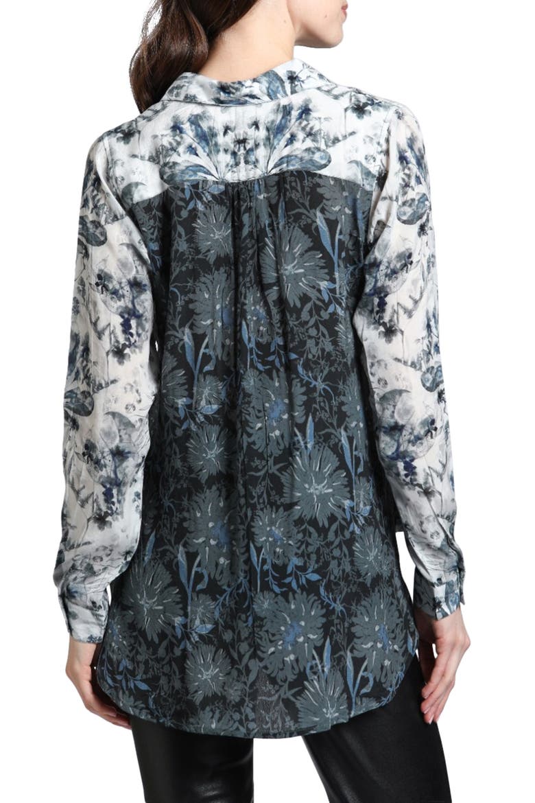 Ikat Print Tunic Top, Alternate, color, NATURAL MULTI