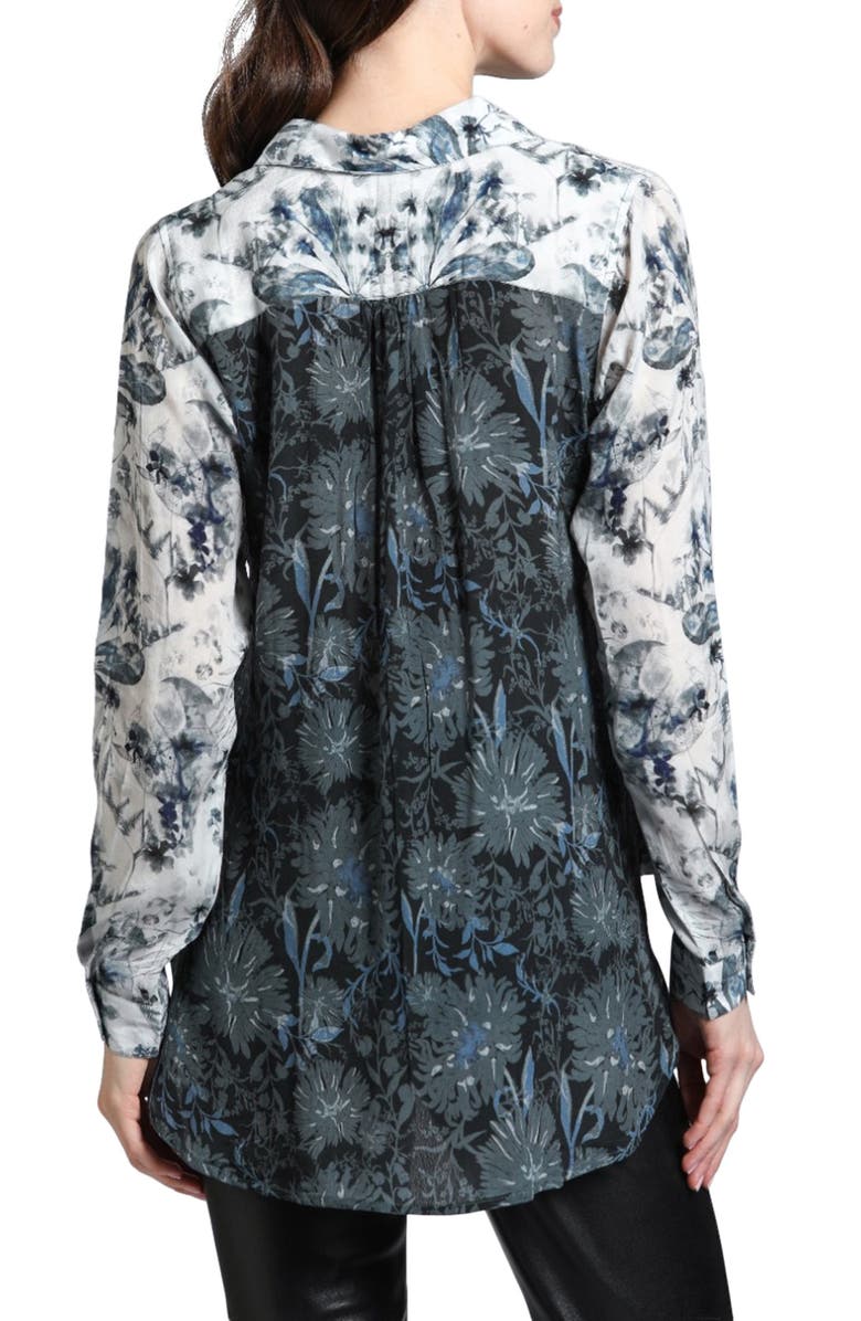 APNY Ikat Print Tunic Top, Alternate, color, Natural Multi