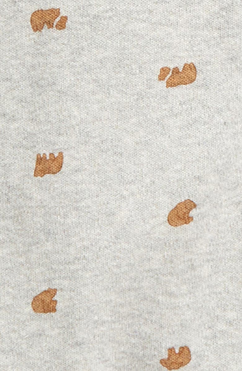 Nordstrom Print Zip Cotton Footie, Alternate, color, 