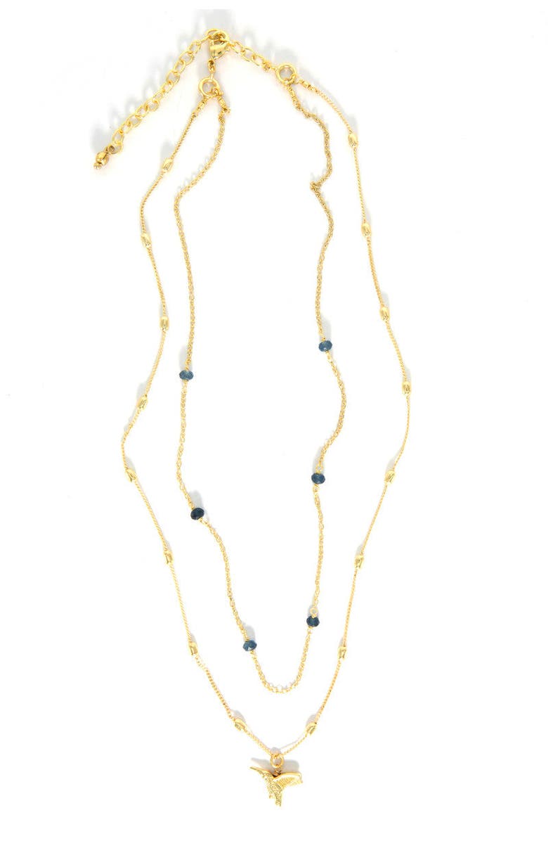 Fair Anita Hummingbird Lapis Convertible Necklace, Main, color, Red