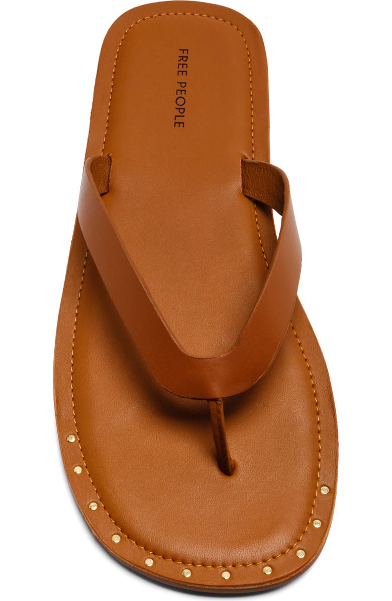 Free People Sona Flip Flop, Alternate, color, Luggage