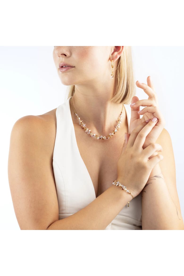 Dancing Crystals Necklace, Alternate, color, Beige
