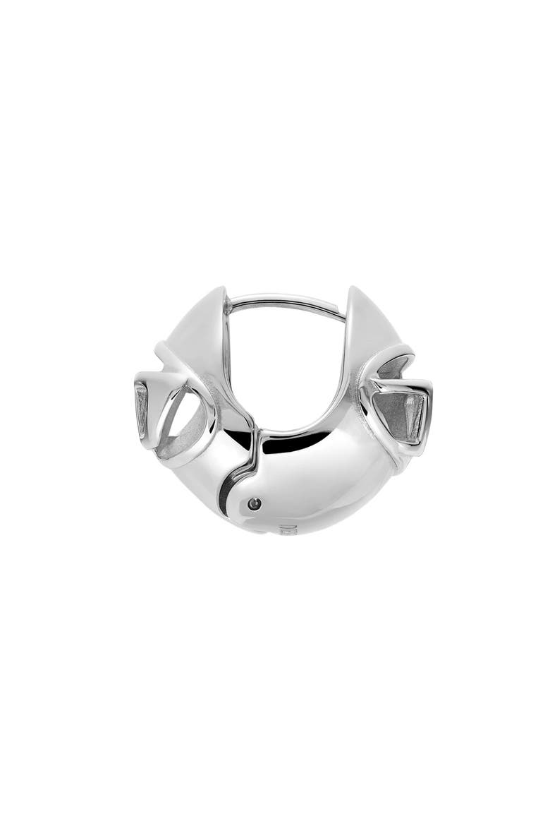 Logo Hoop Earring, Alternate, color, SILVER