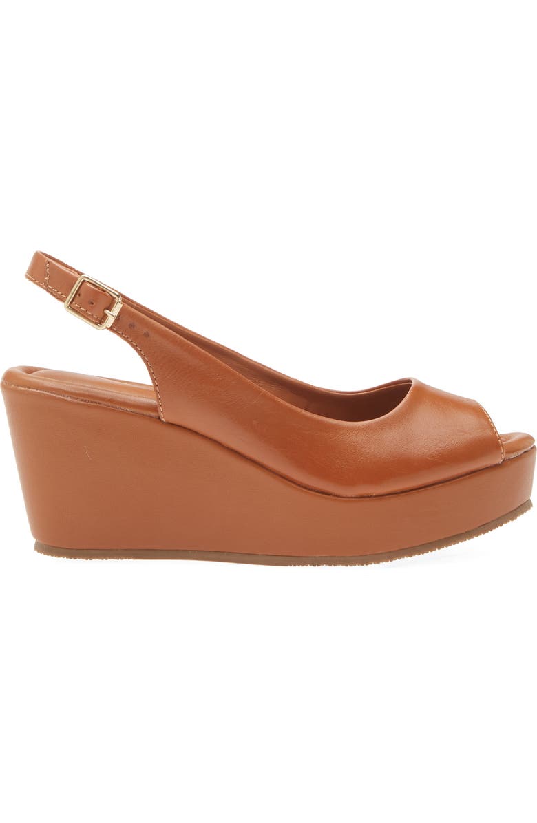 Bottero Slingback Peep Toe Wedge, Alternate, color,