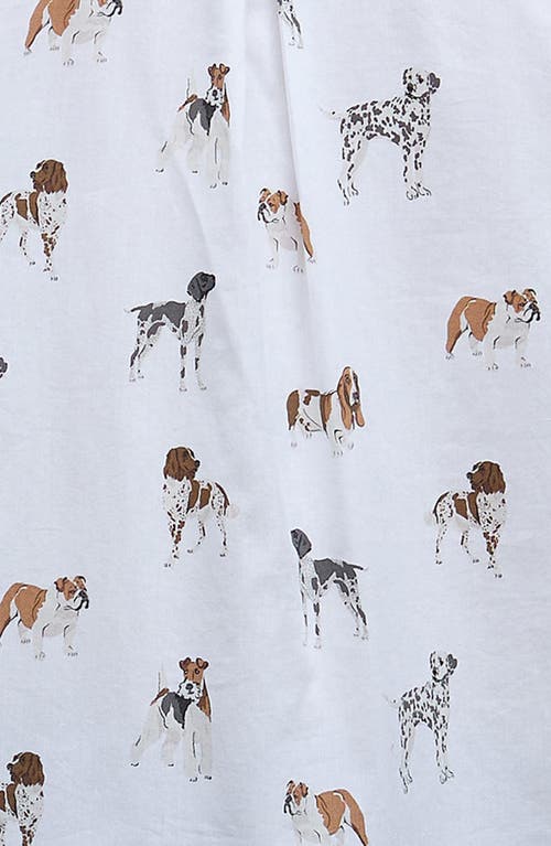 Barbour Safari Dog Print Button-up Shirt In White