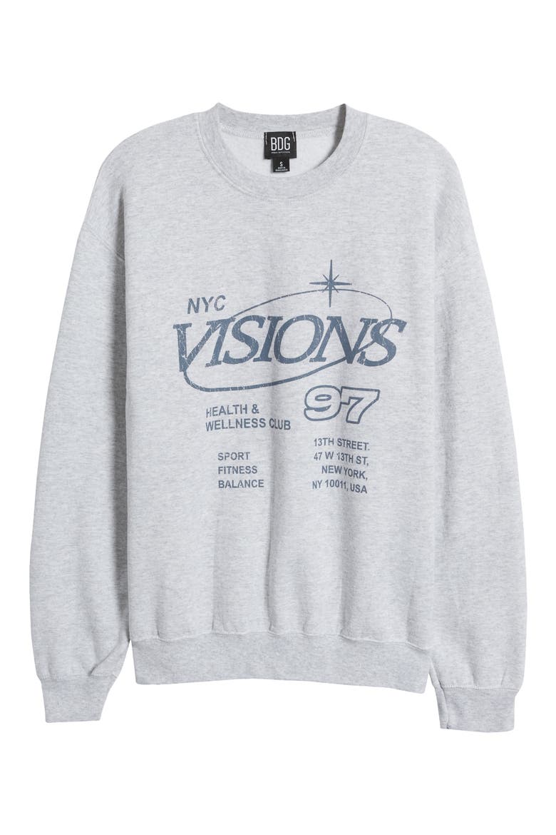 Origins Fleece Graphic Sweatshirt, Alternate, color, GREY MARL