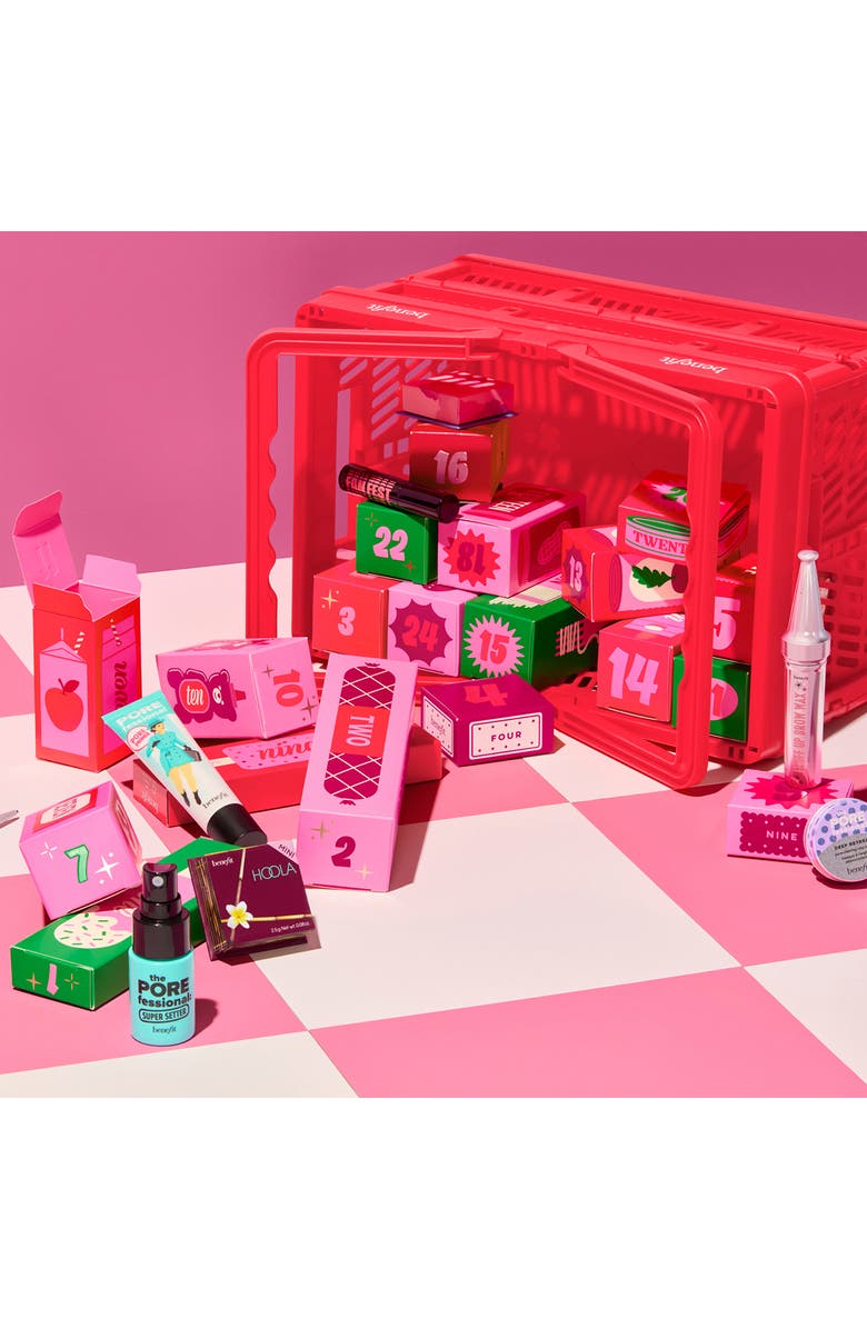 Benefit Cosmetics The Gorgeous Grocer Beauty Holiday Calendar Gift Set (Limited Edition) $322 Value, Alternate, color, 