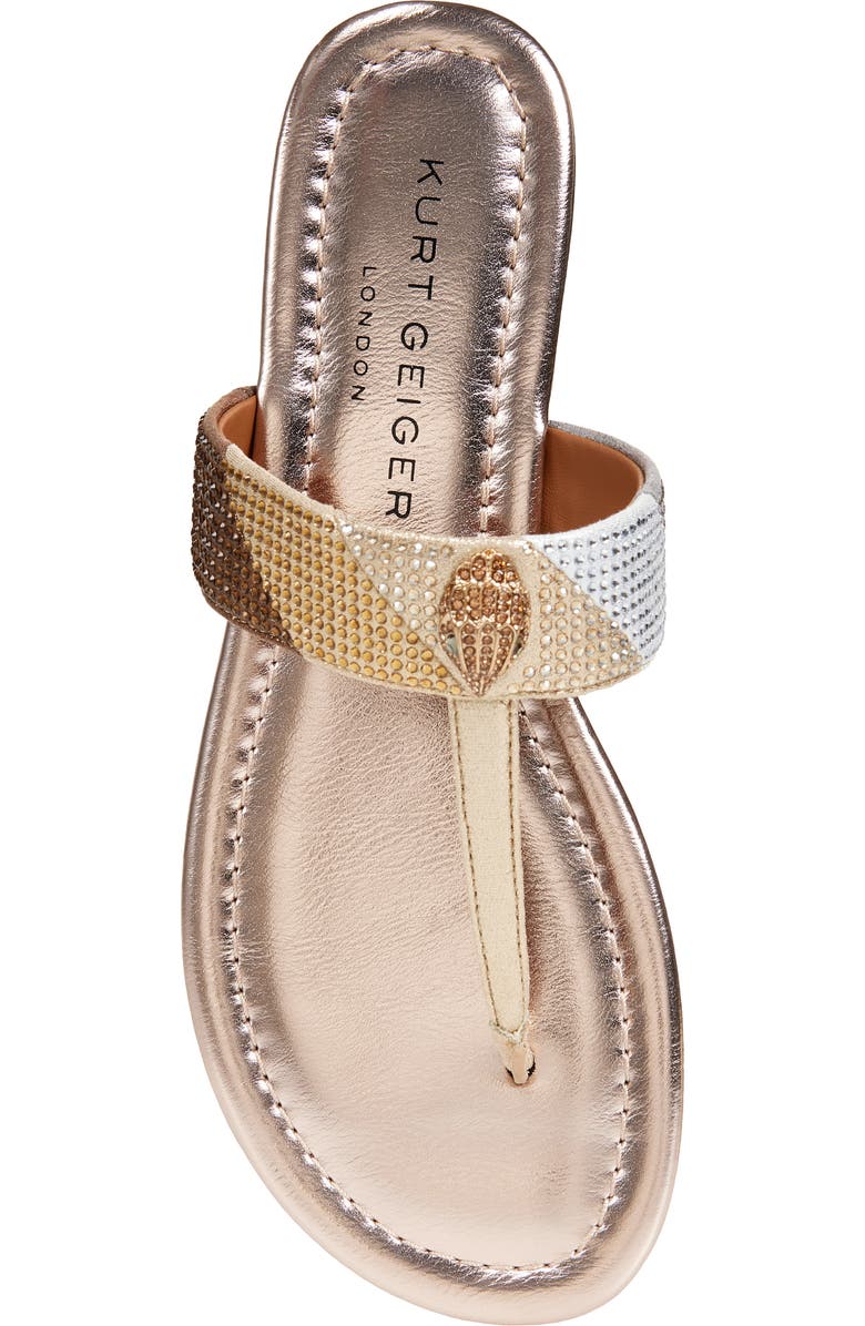 Kurt Geiger London Kensington T-Strap Sandal, Alternate, color, Gold Comb