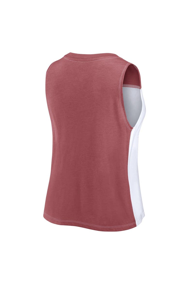 Women's Fanatics Branded Maroon/White Texas A&M Aggies Colorblock High Neck Tank Top, Alternate, color, Maroon
