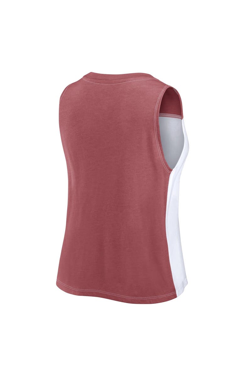 FANATICS Women's Fanatics Branded Maroon/White Texas A&M Aggies Colorblock High Neck Tank Top, Alternate, color, Maroon